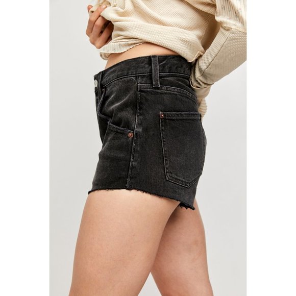 🎉LAST CHANCE🎉 NWT Free People Taliesin Cut Off Short / Washed Black - Picture 3 of 7
